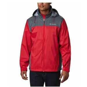 Columbia Jacket Mens Small Red Glennaker Lake Rain Windbreaker 1442361